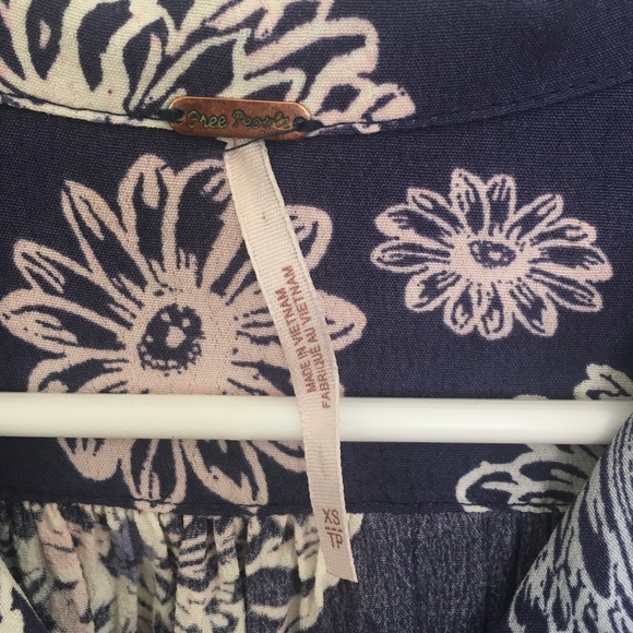 Free People Blue Hawaii Washed Blue Floral Print - Picture 5 of 8